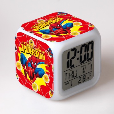 Spider-Man 7 Colors Change Digital Alarm LED Clock - Image 4