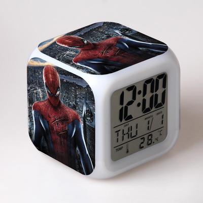 Spider-Man 7 Colors Change Digital Alarm LED Clock - Image 5