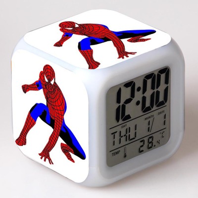 Spider-Man 7 Colors Change Digital Alarm LED Clock - Image 6