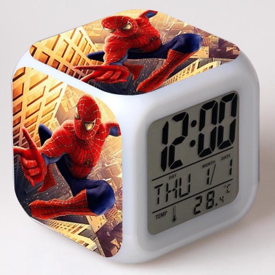 Spider-Man 7 Colors Change Digital Alarm LED Clock - Image 7