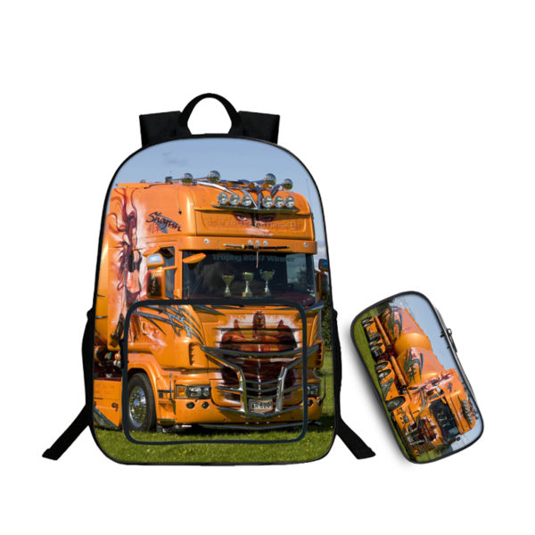 16″Truck Backpack School Bag Combo