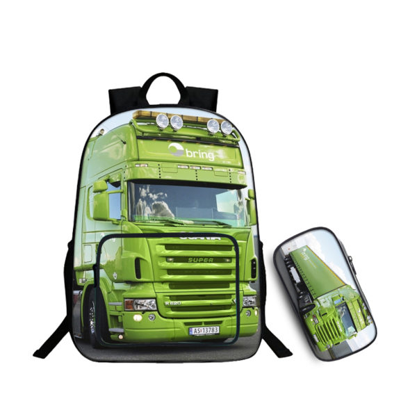 16″Truck Backpack School Bag Combo