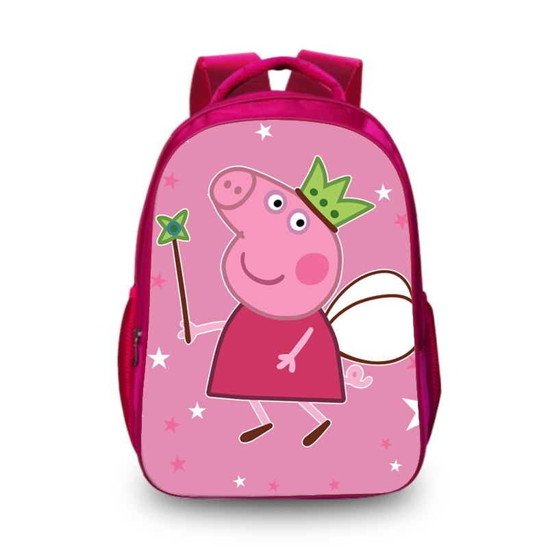 16‘’Peppa Pig Backpack School Bag Red