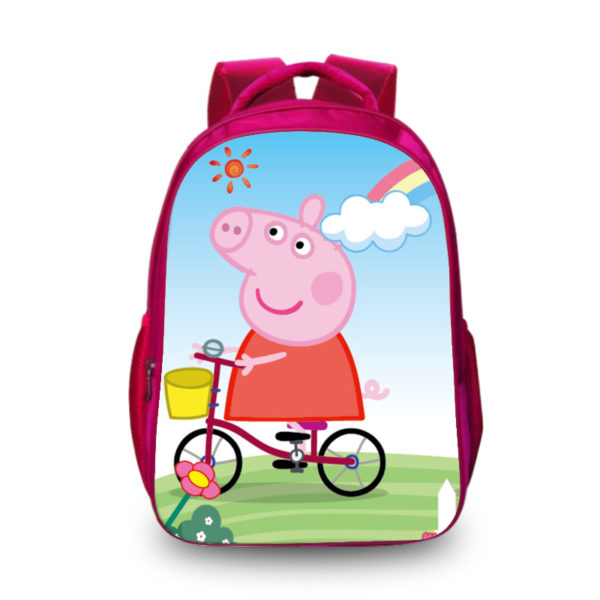 16‘’Peppa Pig Backpack School Bag Red