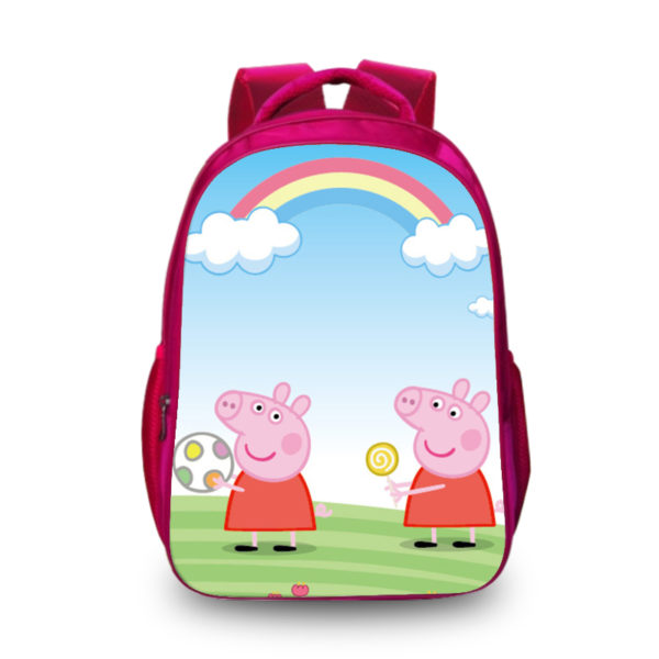 16‘’Peppa Pig Backpack School Bag Red