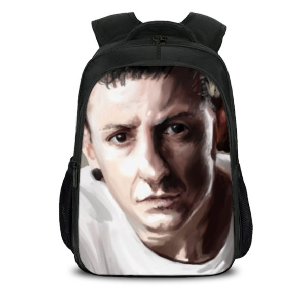 16‘’Chester Bennington Backpack School Bag Black