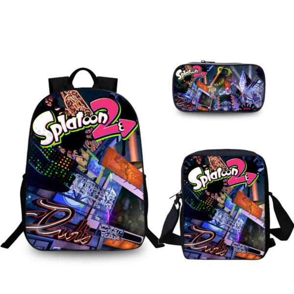 16″Splatoon 2 Backpack School Bag Combo