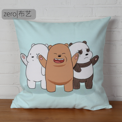 We Bare Bears Premium Hollow cotton Pillow - Image 4