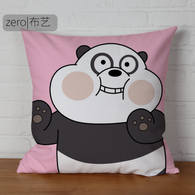 We Bare Bears Premium Hollow cotton Pillow - Image 19