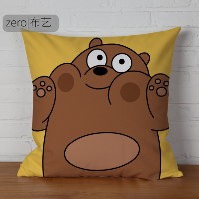 We Bare Bears Premium Hollow cotton Pillow - Image 5