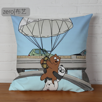 We Bare Bears Premium Hollow cotton Pillow