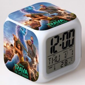 Raya and The Last Dragon 7 Colors Change Digital Alarm LED Clock