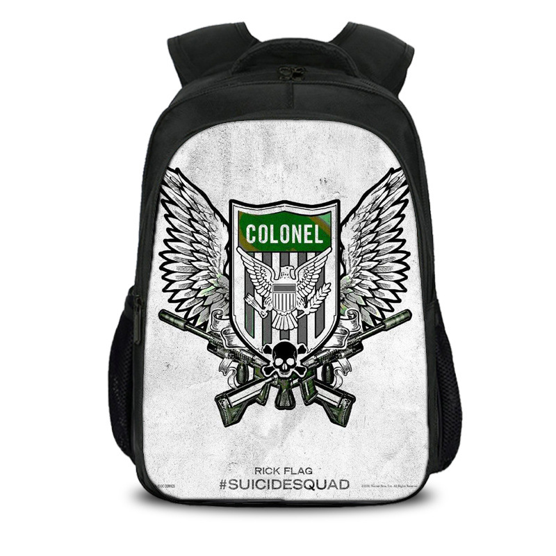 16"Suicide Squad Backpack School Bag Black - Image 6
