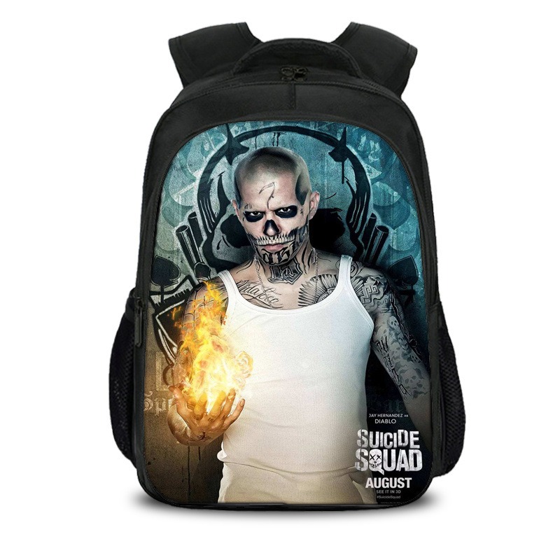 16"Suicide Squad Backpack School Bag Black - Image 11