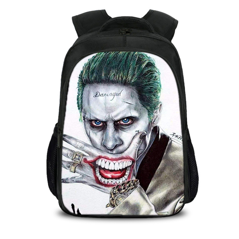 16"Suicide Squad Backpack School Bag Black - Image 12