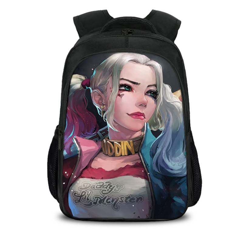 16"Suicide Squad Backpack School Bag Black - Image 13