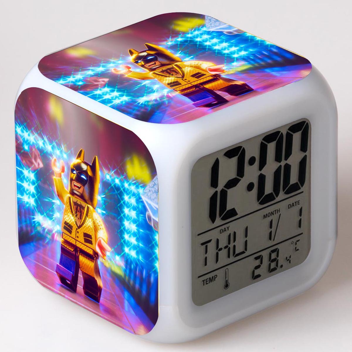 LEGO Batman 7 Colors Change Digital Alarm LED Clock - Image 2
