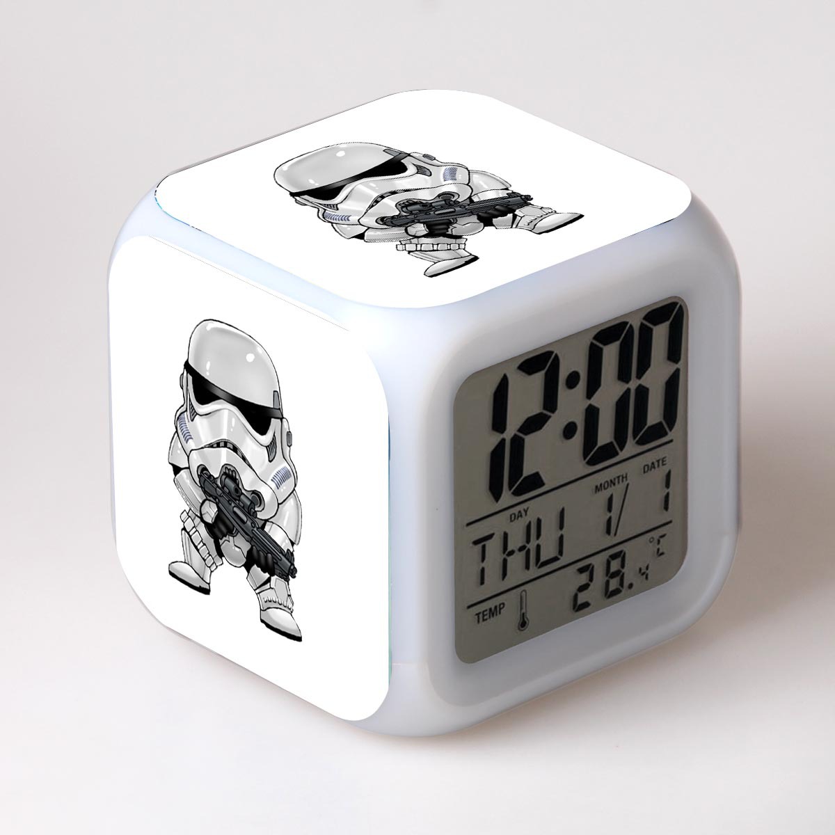 Star Wars 7 Colors Change Digital Alarm LED Clock - Image 28