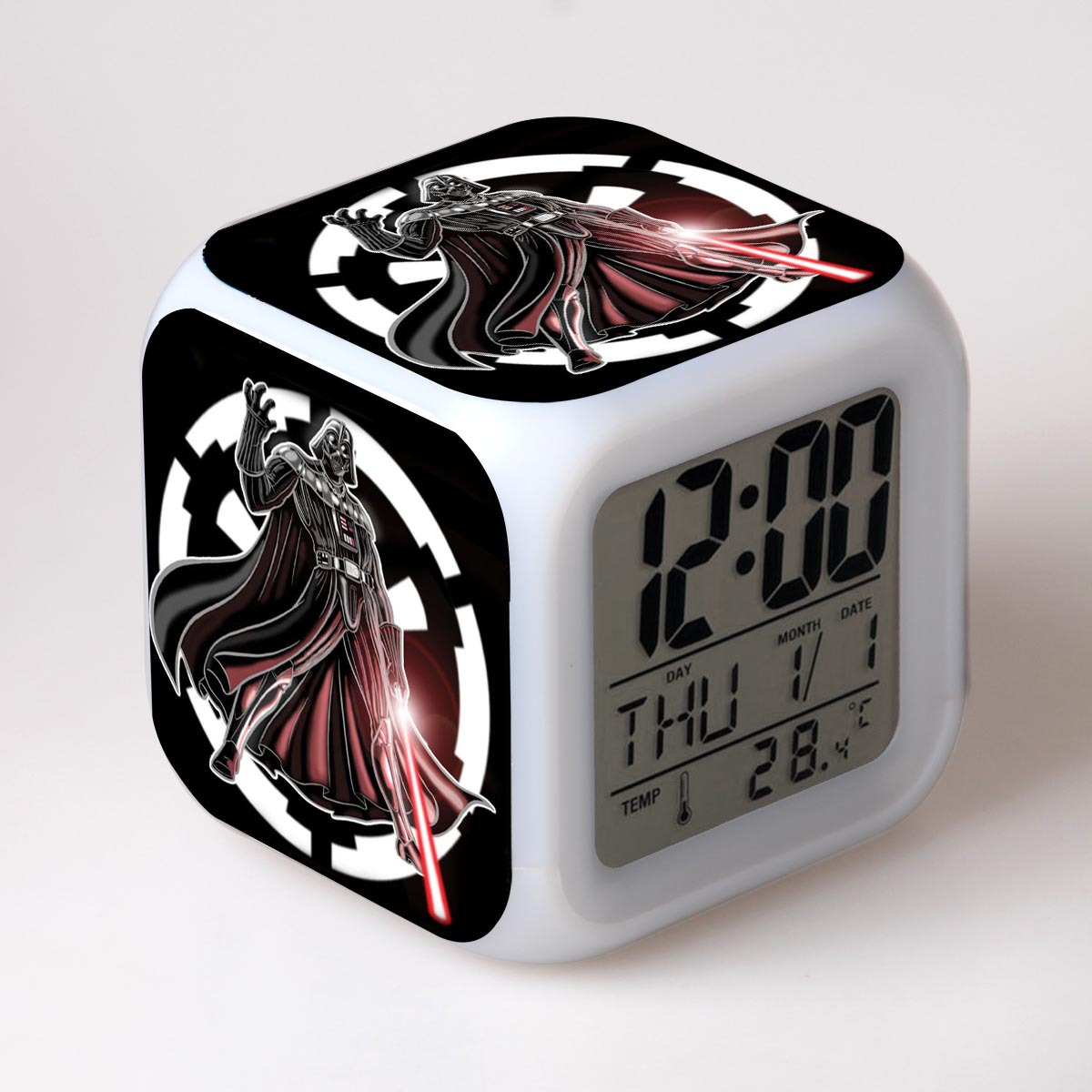 Star Wars 7 Colors Change Digital Alarm LED Clock - Image 2