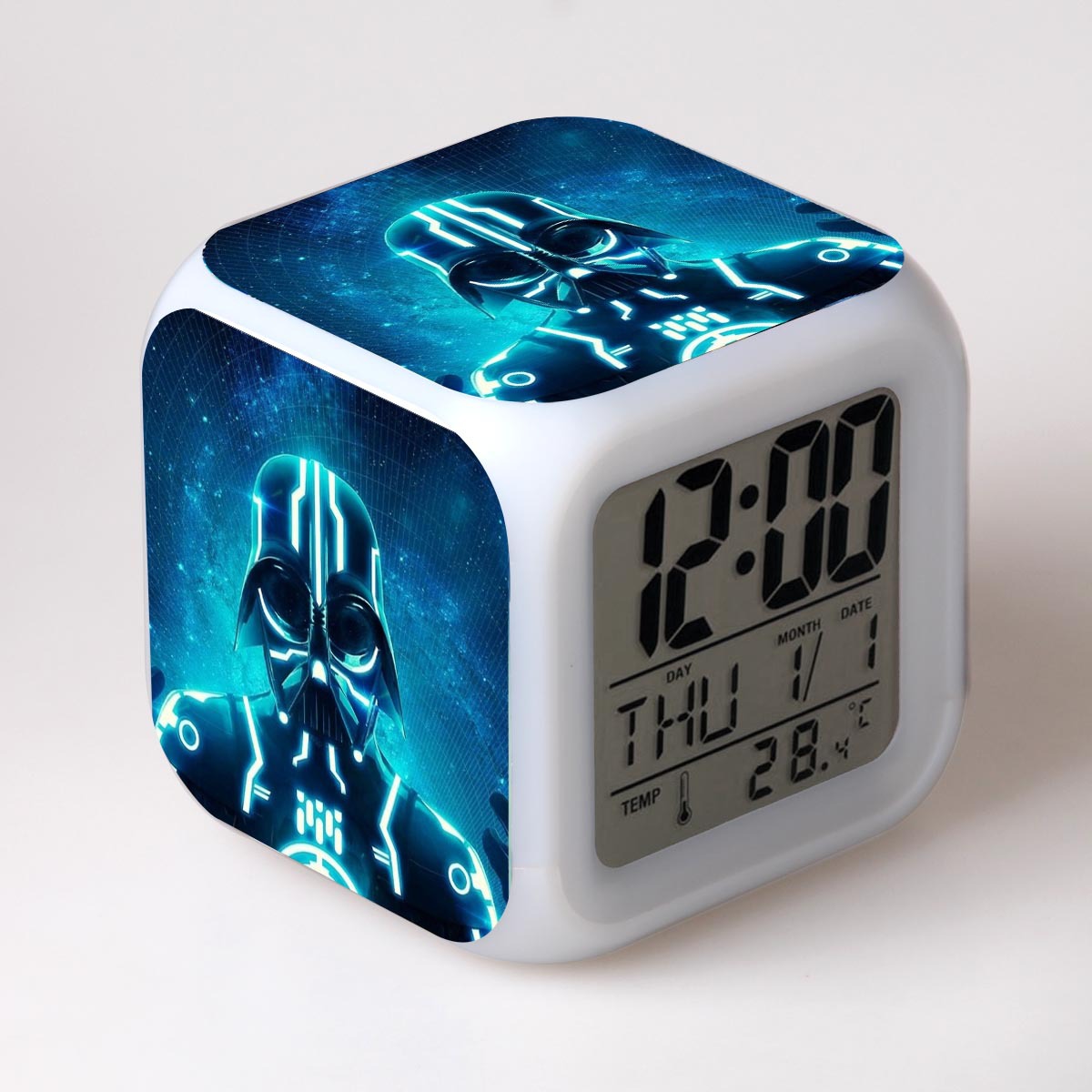 Star Wars 7 Colors Change Digital Alarm LED Clock - Image 3