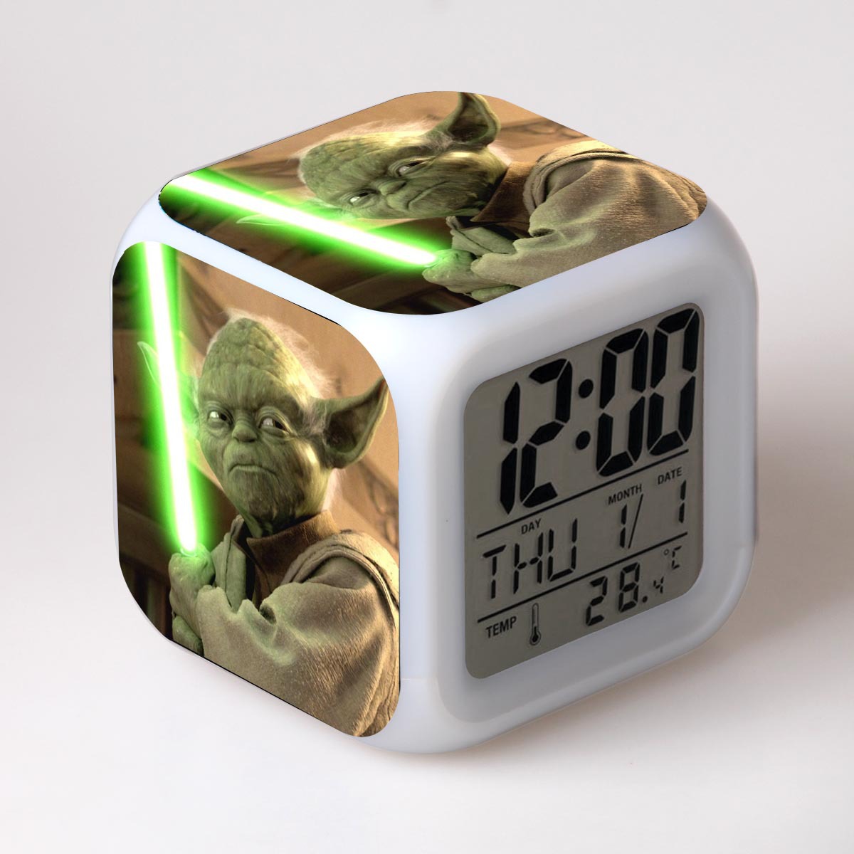 Star Wars 7 Colors Change Digital Alarm LED Clock - Image 4