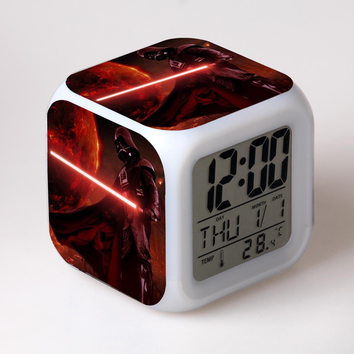 Star Wars 7 Colors Change Digital Alarm LED Clock - Image 5