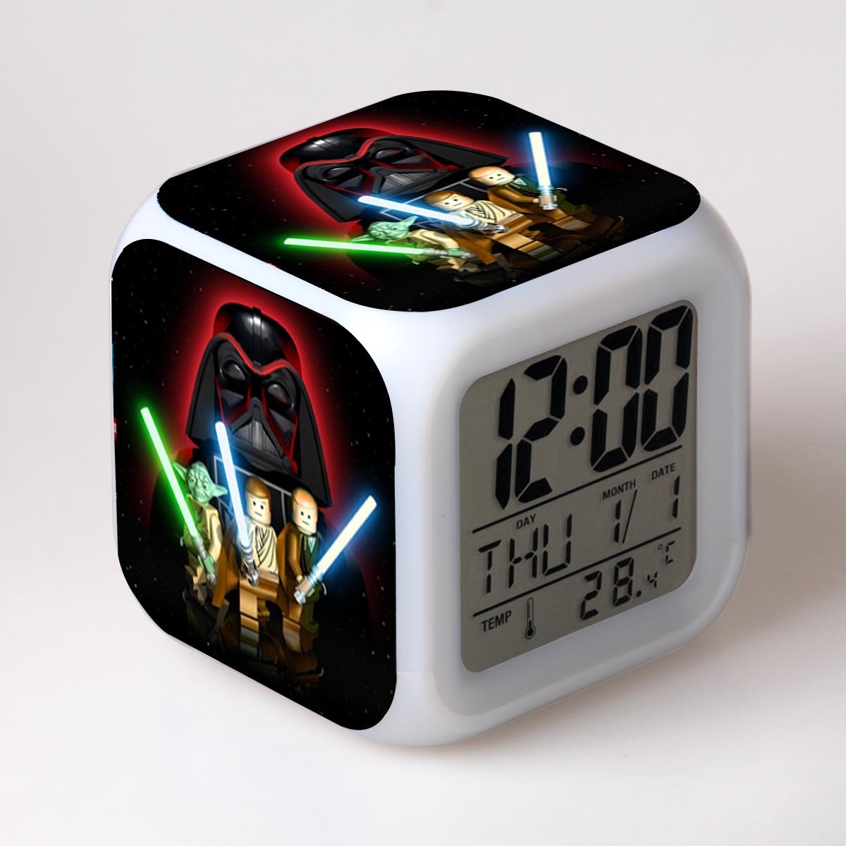 Star Wars 7 Colors Change Digital Alarm LED Clock - Image 6