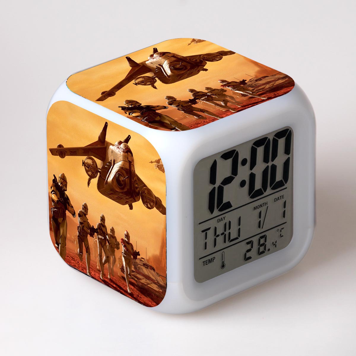 Star Wars 7 Colors Change Digital Alarm LED Clock - Image 8