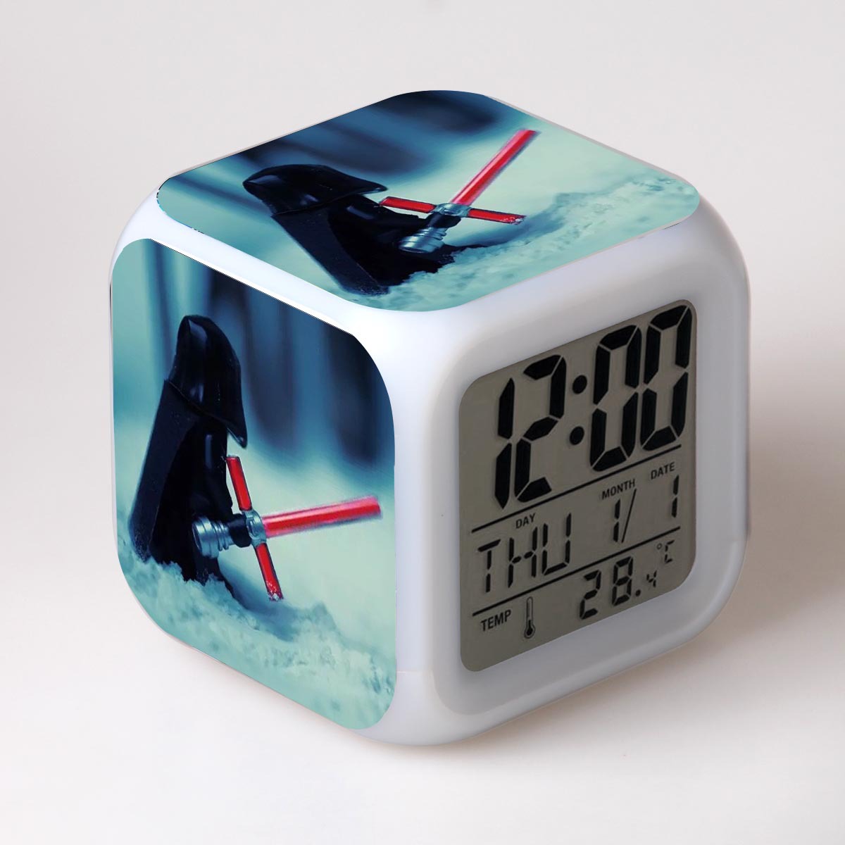 Star Wars 7 Colors Change Digital Alarm LED Clock - Image 10