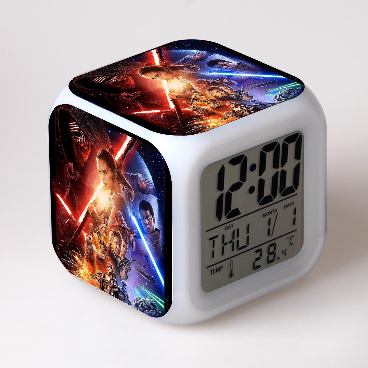Star Wars 7 Colors Change Digital Alarm LED Clock - Image 12