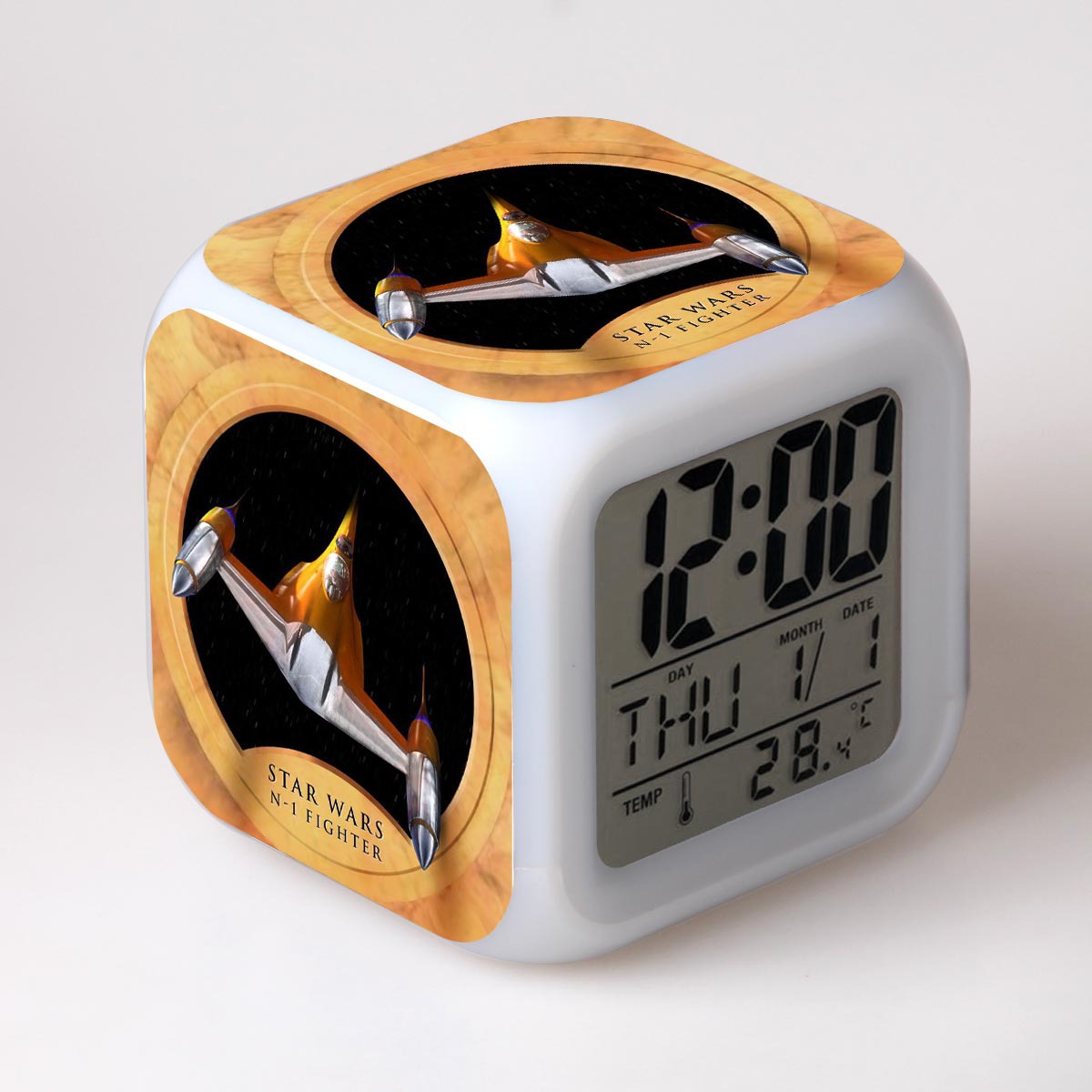 Star Wars 7 Colors Change Digital Alarm LED Clock