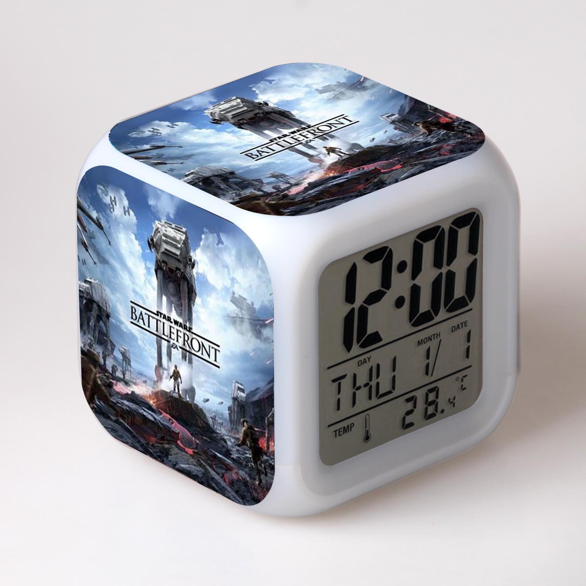 Star Wars 7 Colors Change Digital Alarm LED Clock - Image 13