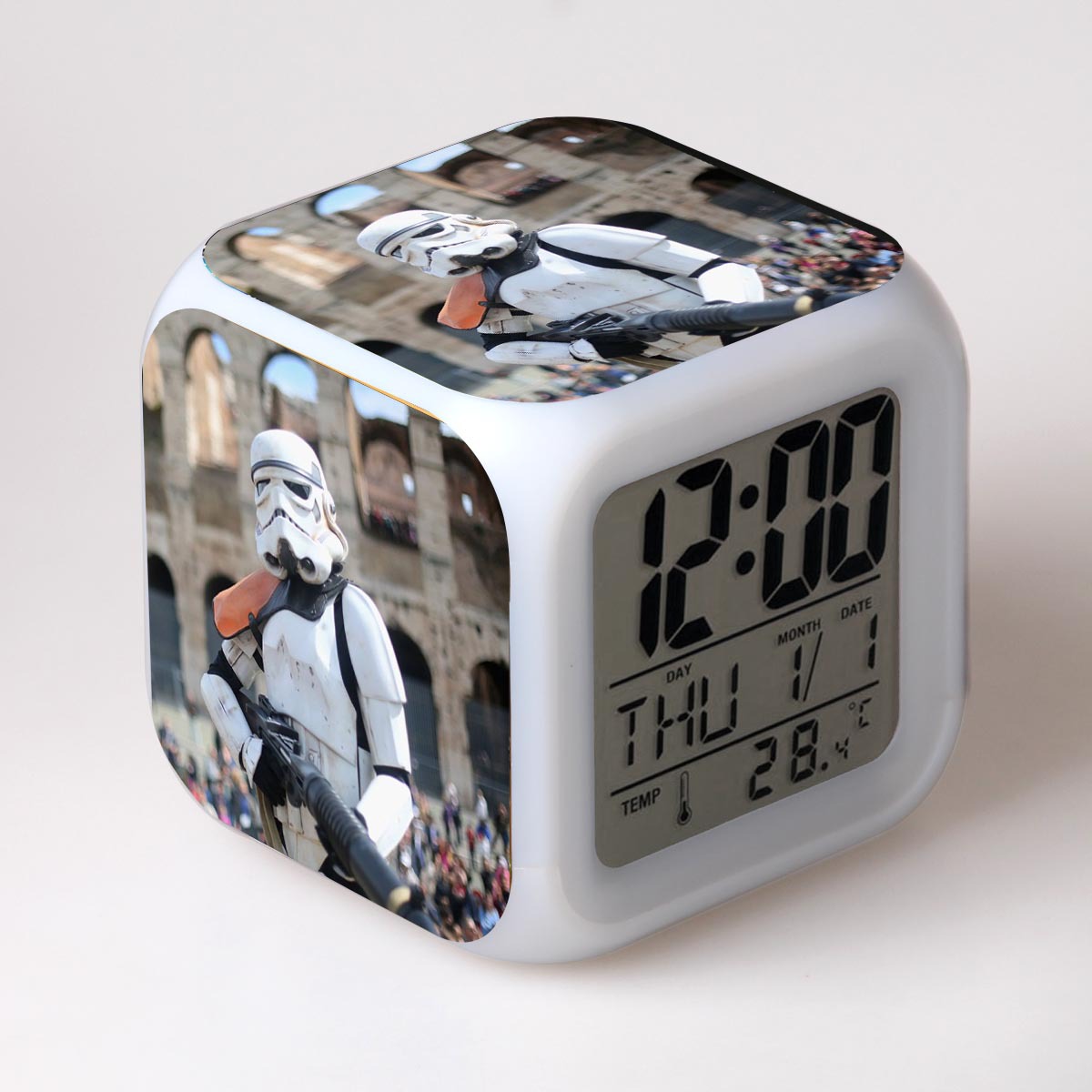 Star Wars 7 Colors Change Digital Alarm LED Clock - Image 16
