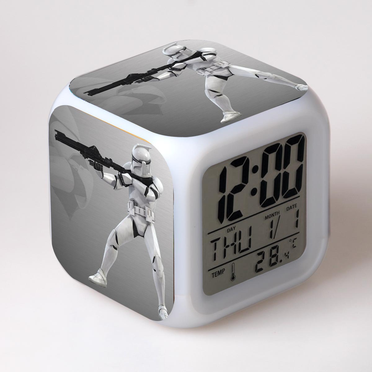 Star Wars 7 Colors Change Digital Alarm LED Clock - Image 17