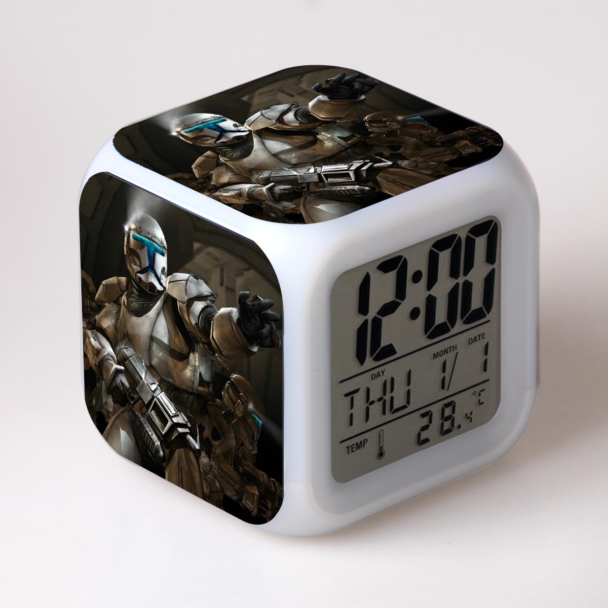 Star Wars 7 Colors Change Digital Alarm LED Clock - Image 19