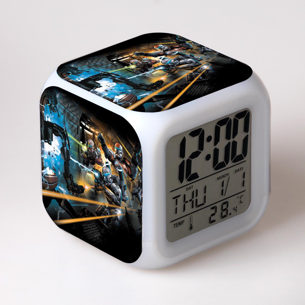 Star Wars 7 Colors Change Digital Alarm LED Clock - Image 22