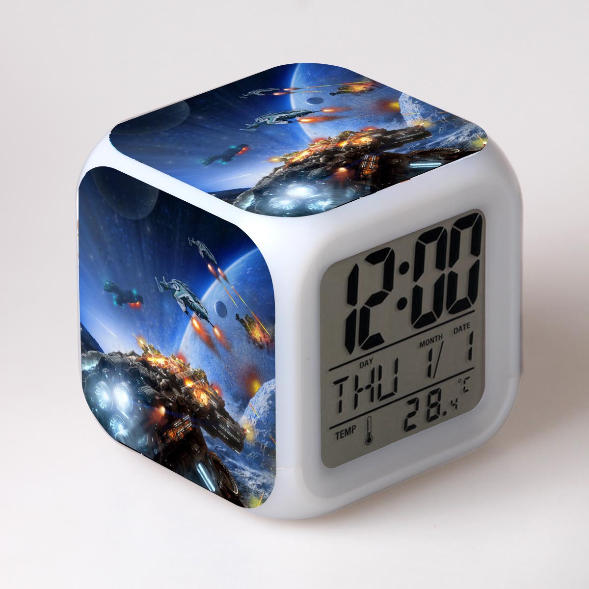 Star Wars 7 Colors Change Digital Alarm LED Clock - Image 23