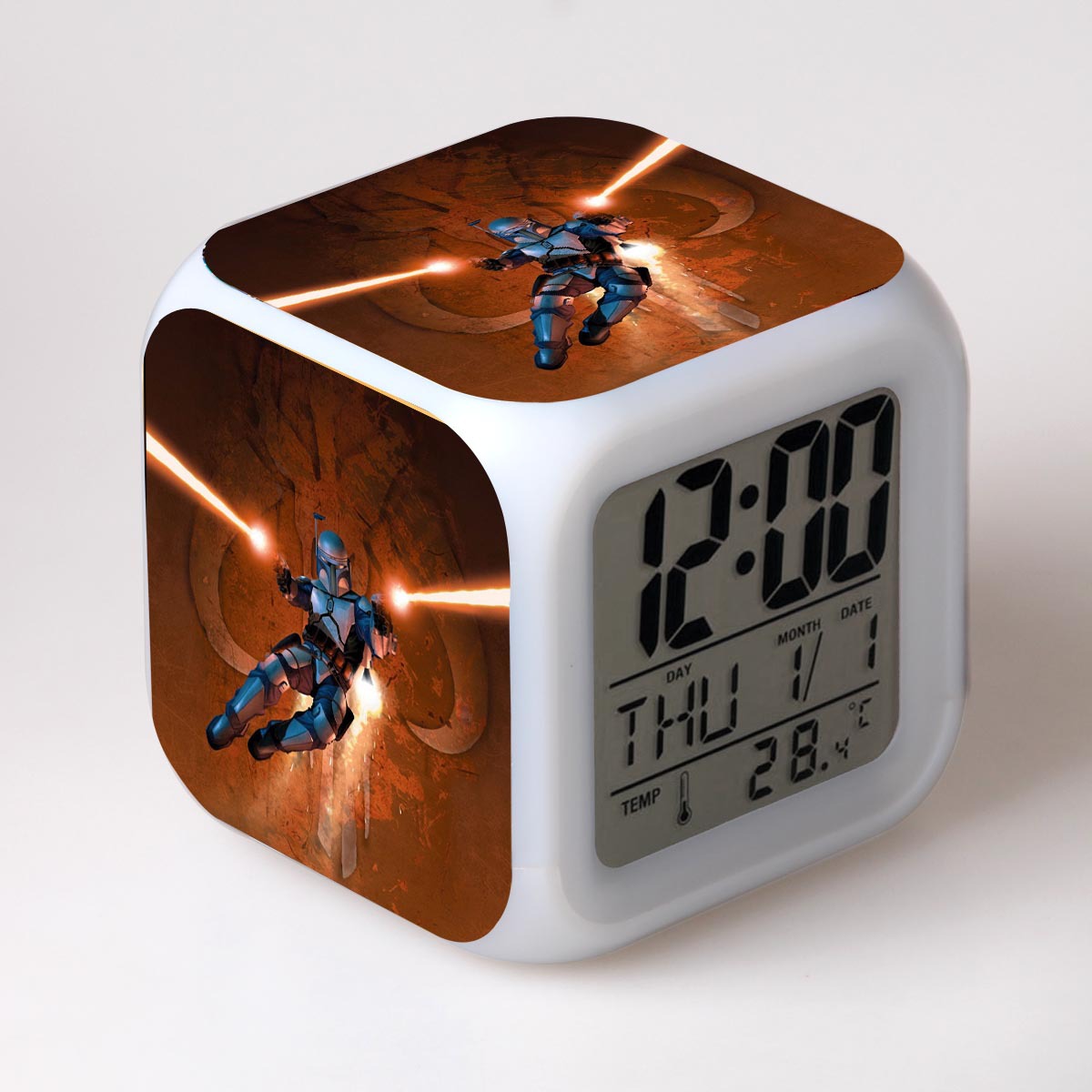 Star Wars 7 Colors Change Digital Alarm LED Clock - Image 25