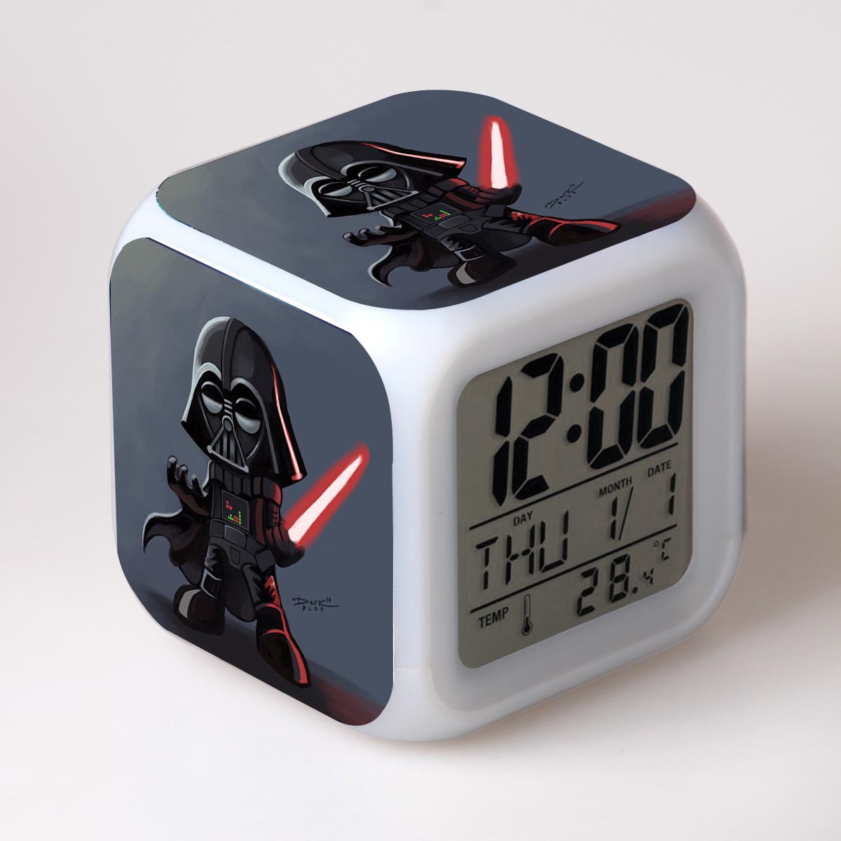 Star Wars 7 Colors Change Digital Alarm LED Clock - Image 26