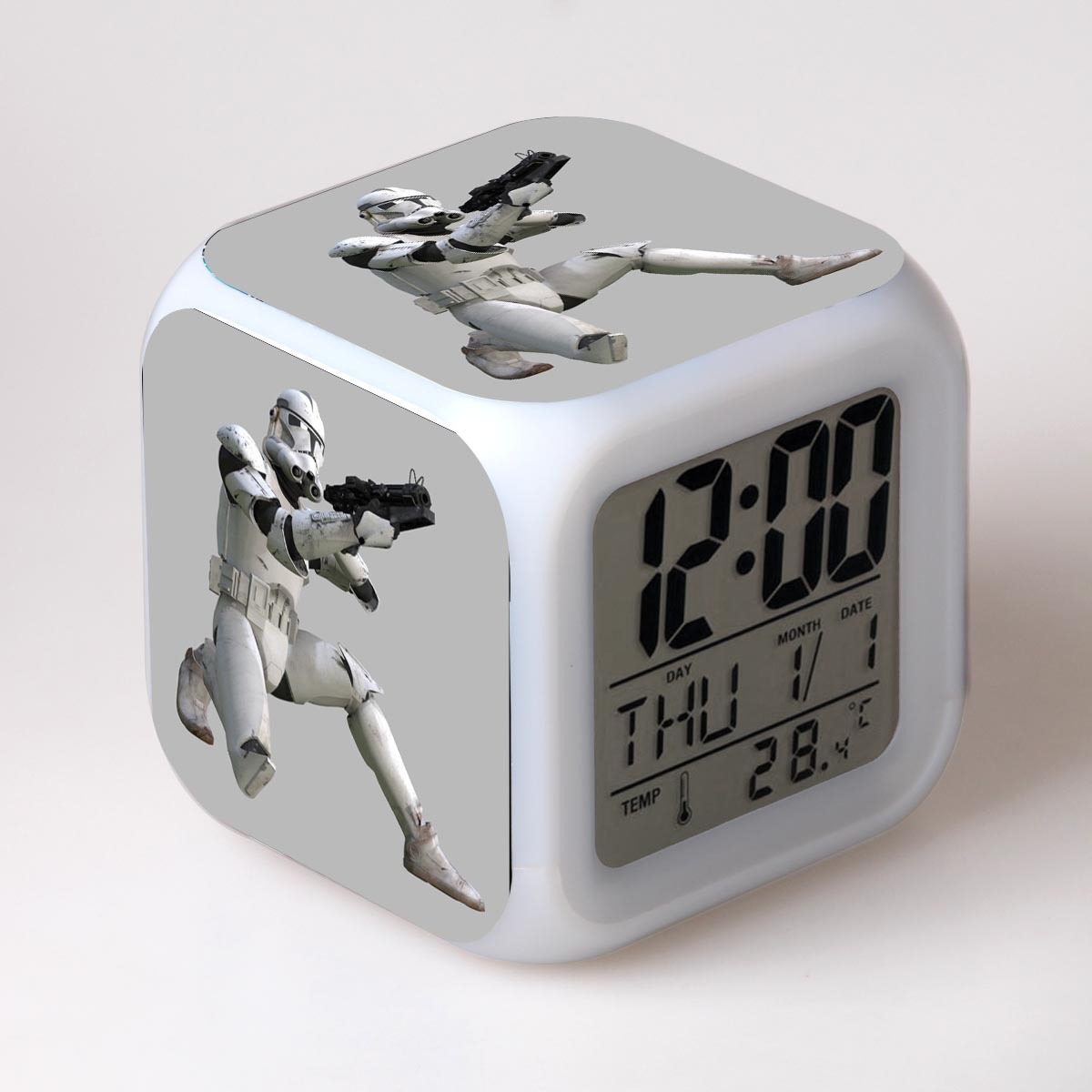 Star Wars 7 Colors Change Digital Alarm LED Clock - Image 31