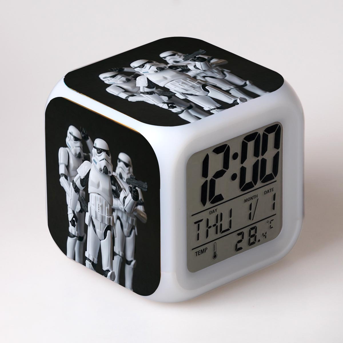 Star Wars 7 Colors Change Digital Alarm LED Clock - Image 34