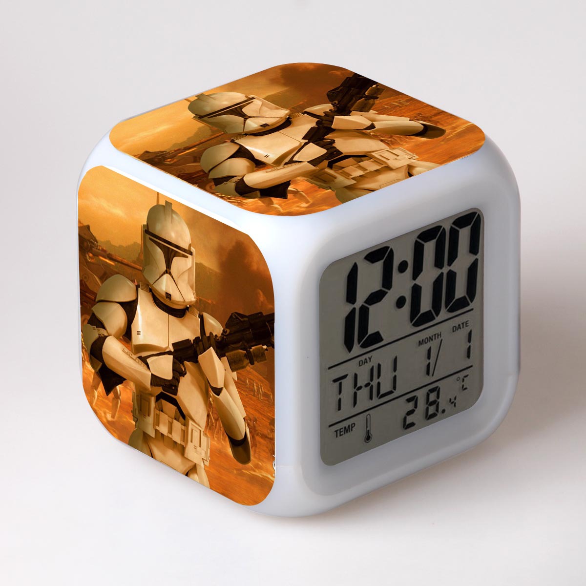 Star Wars 7 Colors Change Digital Alarm LED Clock - Image 36