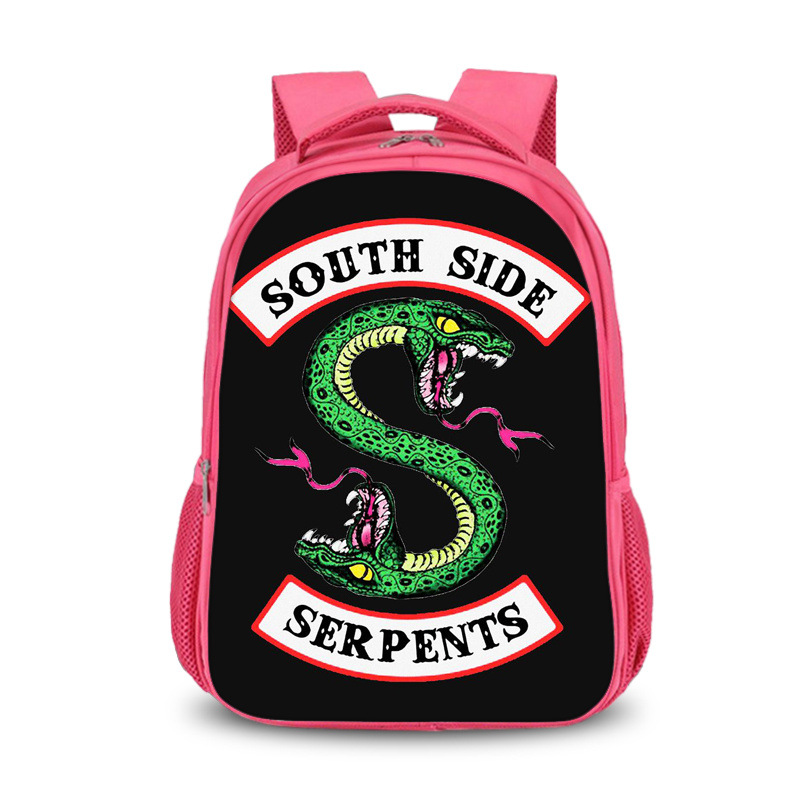 Riverdale double-layer backpack personalized school bag Pink - Image 6