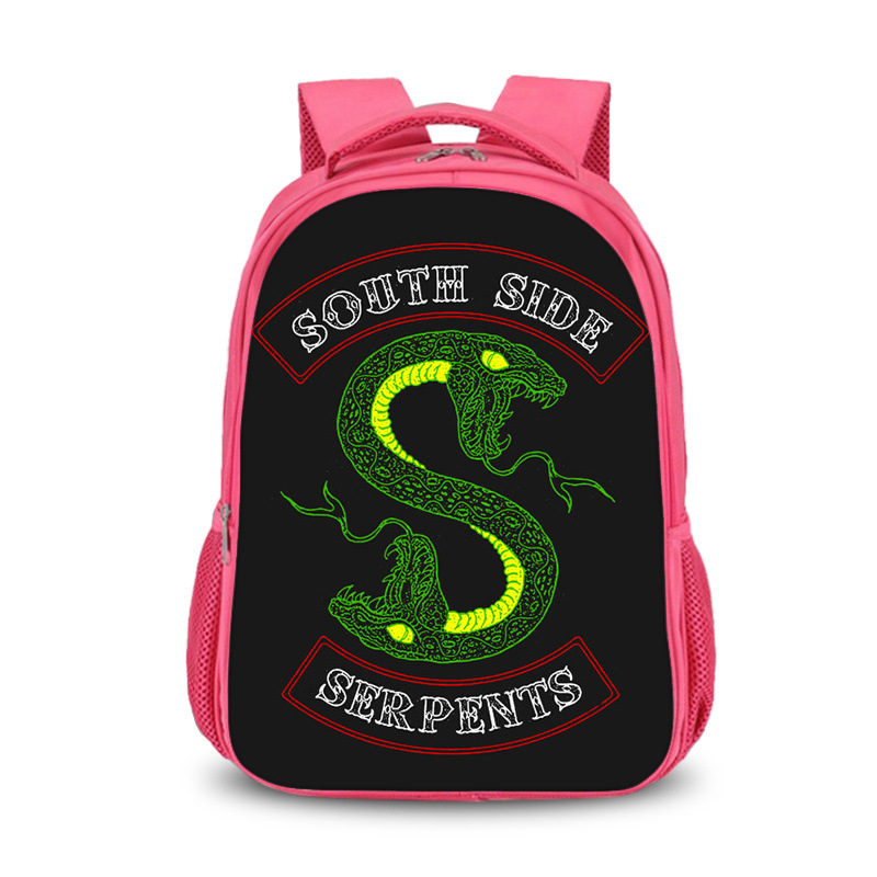 Riverdale double-layer backpack personalized school bag Pink - Image 2