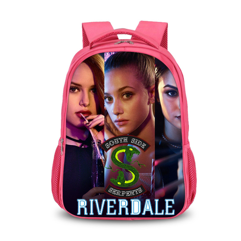 Riverdale double-layer backpack personalized school bag Pink - Image 4