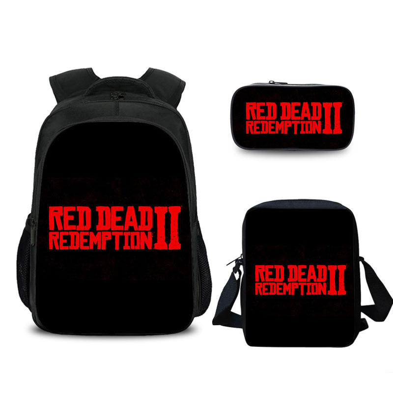 16″Red Dead RedemptionⅡ Backpack School Bag Combo - Image 5