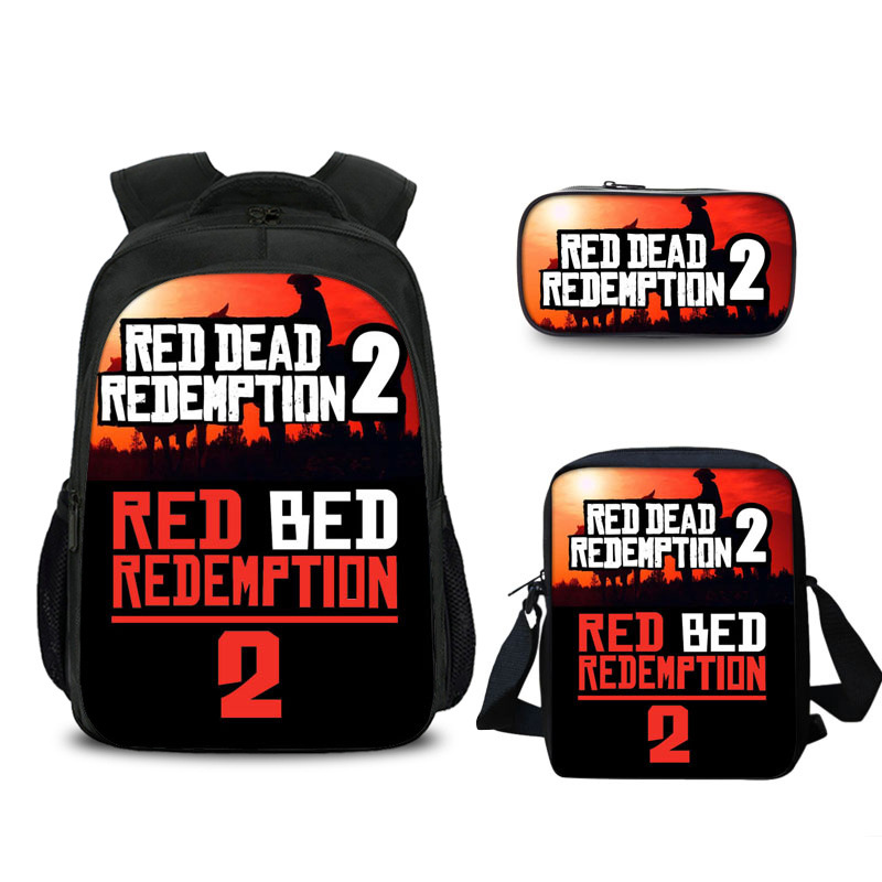 16″Red Dead RedemptionⅡ Backpack School Bag Combo - Image 8