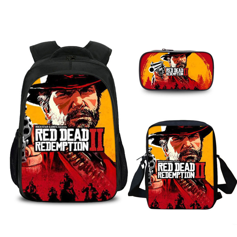 16″Red Dead RedemptionⅡ Backpack School Bag Combo - Image 9