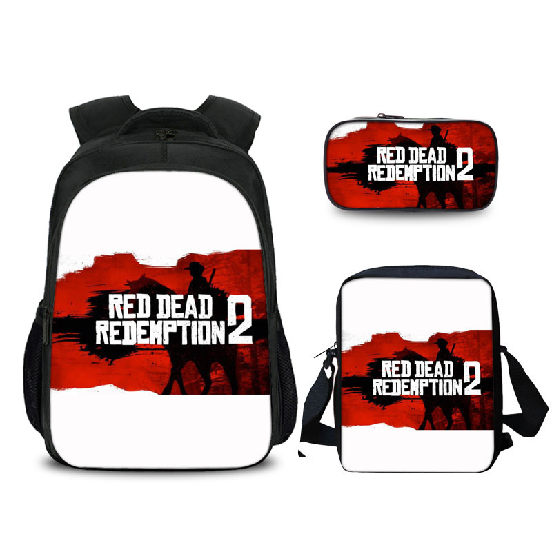 16″Red Dead RedemptionⅡ Backpack School Bag Combo - Image 11