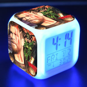 Thor Ragnarok 7 Colors Change Digital Alarm LED Clock - giftcartoon
